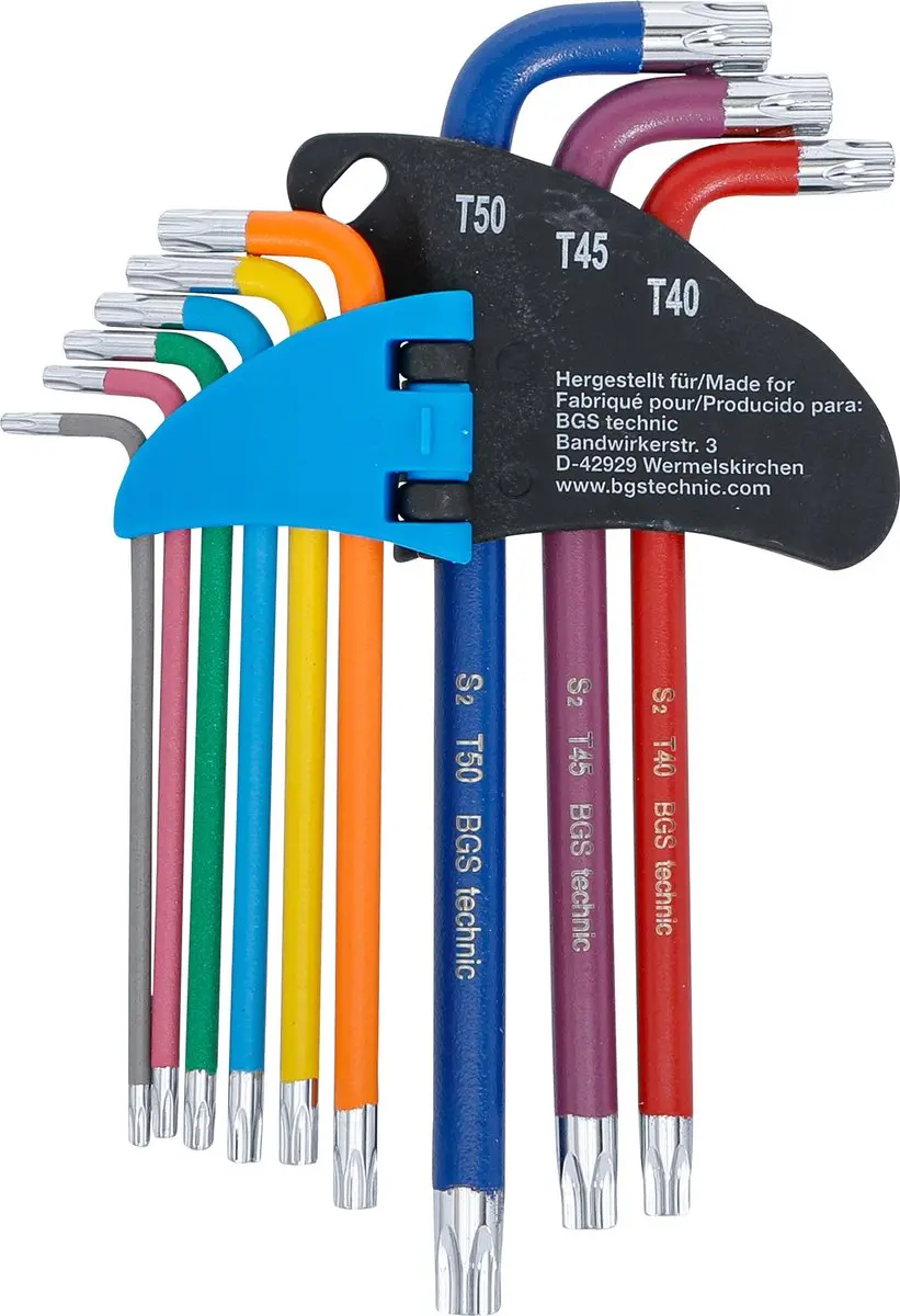 BGS technic Torx L-sleutelset T10-T50 - 9-delig - afbeelding 2 van 4