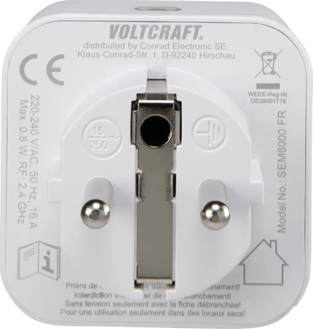 Voltcraft SEM6000FR Energiekostenmeter - Bluetooth - afbeelding 3 van 6