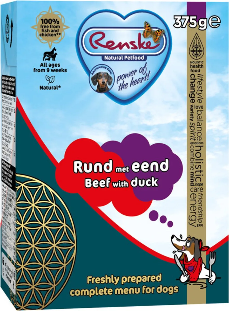 Renske Vers Tetra Rund met Eend 375g - 12 Stuks