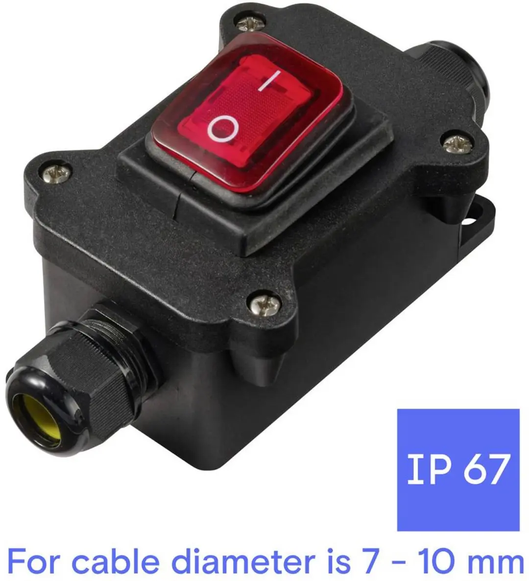 TRU COMPONENTS TC-14988644 Wipschakelaar 250 V 16 A 2x uit/aan IP67 Continu 1 st