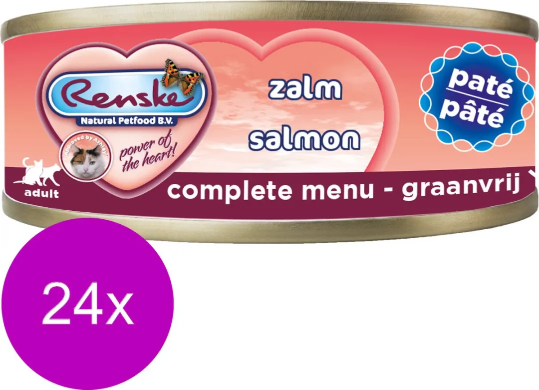 Renske Kattenvoer Paté Zalm 70g - 24 Stuks