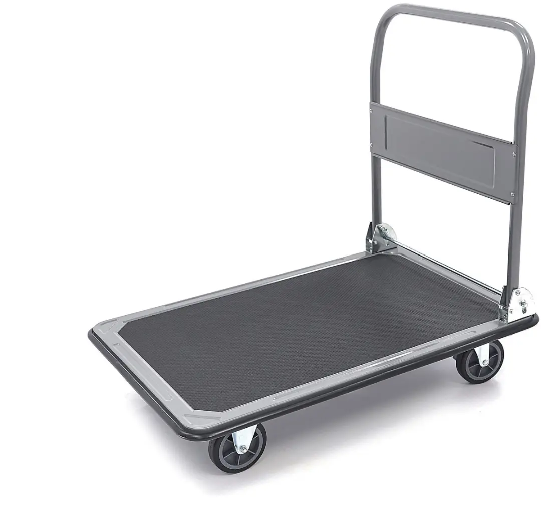 HBM Opvouwbare transportwagen 350 kg met rem, inklapbaar, 4 wielen, max. belasti