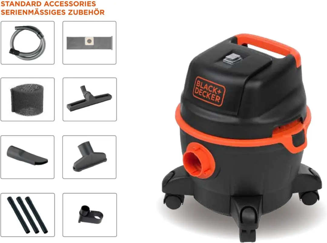 BLACK+DECKER BXVC15PE Nat-droogzuiger - 1200W - 15L - afbeelding 3 van 6