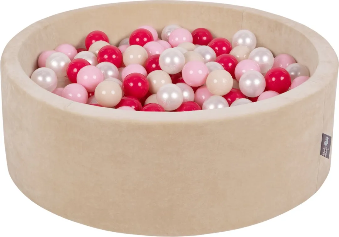 KiddyMoon Ballenbak 90x30cm 200 Stuks - Zandbeige