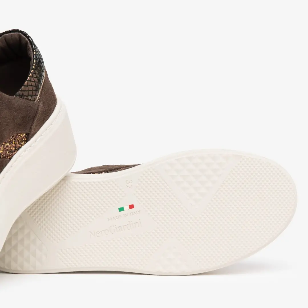 Nerogiardini Sneaker Arold Colo T.Glitter Gr.Top Bruin Turandot Potting S