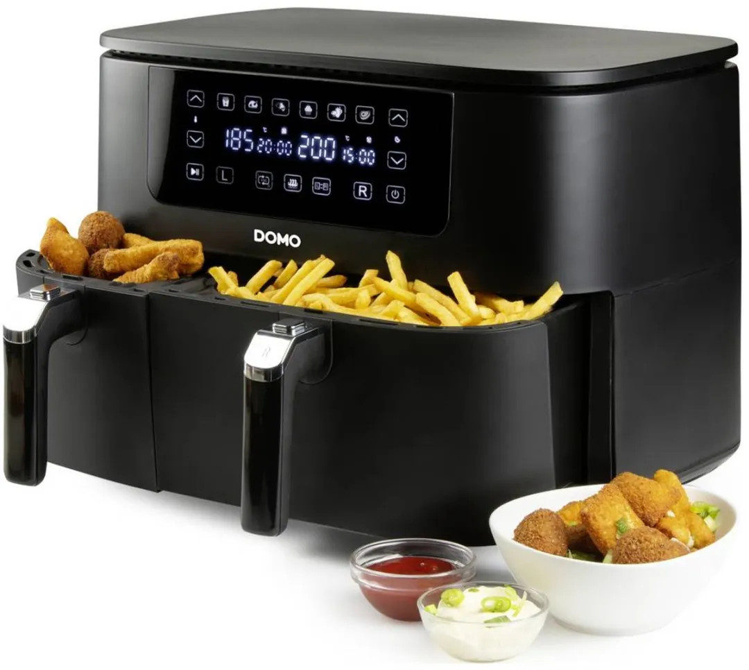Domo DO546FR Airfryer Double Fry Zone 9L - 2850W - Zwart - afbeelding 5 van 6