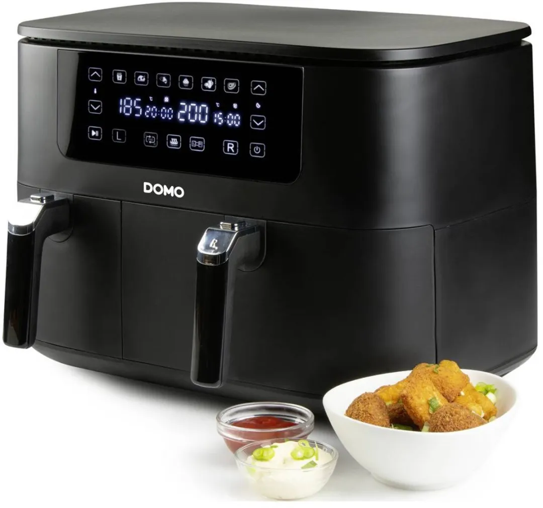 Domo DO546FR Airfryer Double Fry Zone 9L - 2850W - Zwart - afbeelding 3 van 6
