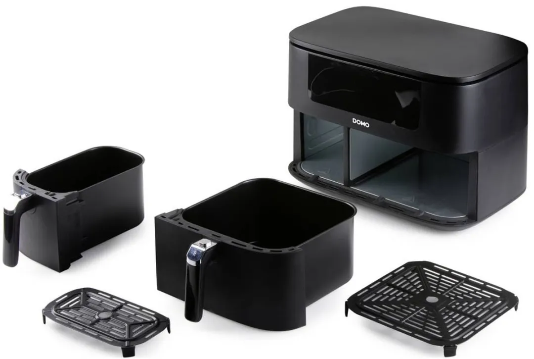 Domo DO546FR Airfryer Double Fry Zone 9L - 2850W - Zwart - afbeelding 4 van 6