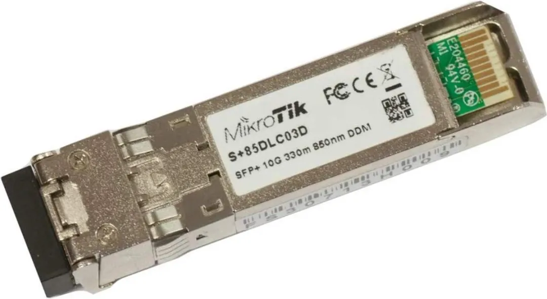 Mikrotik S+85DLC03D, Vezel-optiek, 10000 Mbit/s, SFP+, LC, 300 m, 850 nm