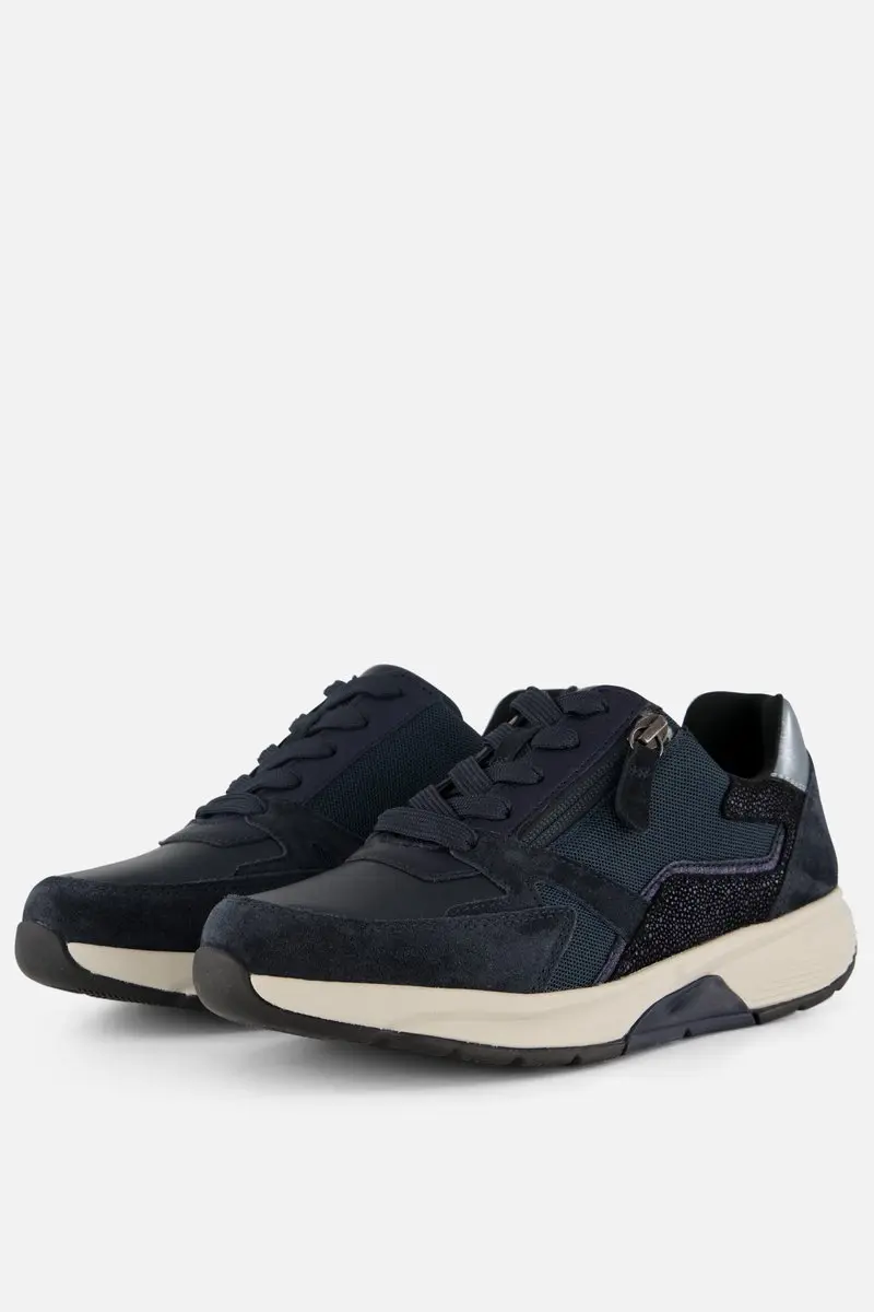 Gabor Rollingsoft Sneakers blauw Suede