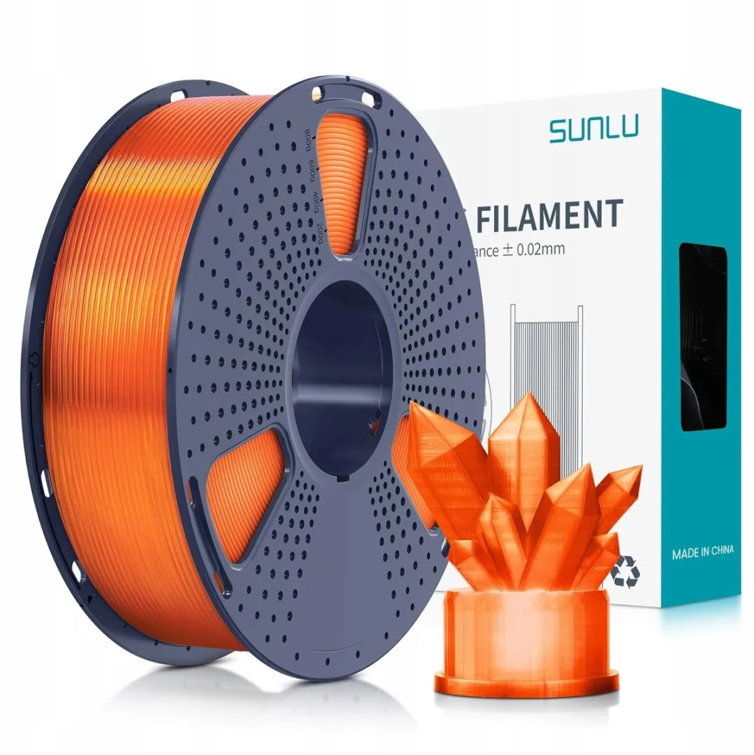SUNLU PETG Oranje transparant / Orange 1kg - 1.75mm - 3D printer filament