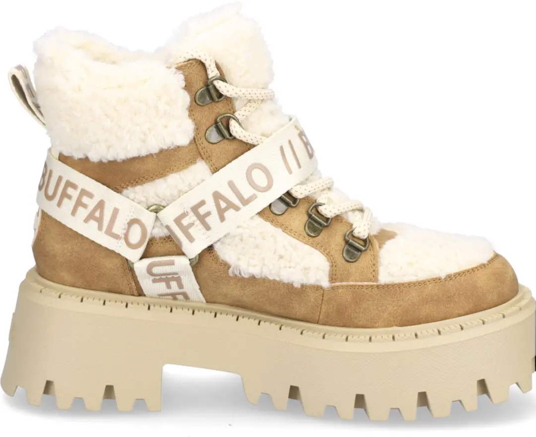 Buffalo Aspen Com Mid Dameslaarzen - Beige - afbeelding 2 van 6