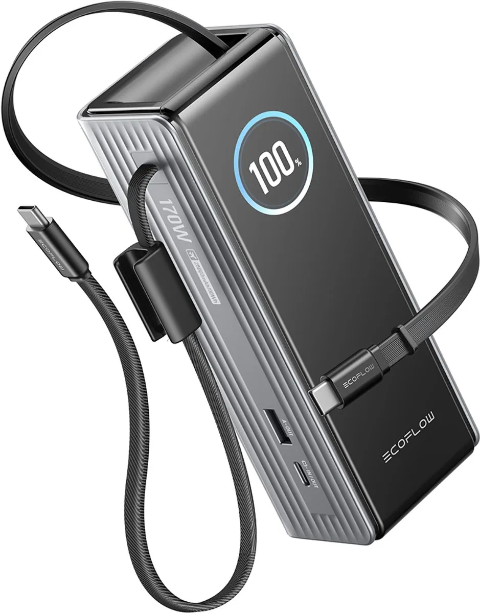 EcoFlow RAPID Powerbank 25.000mAh 170W - Zilver