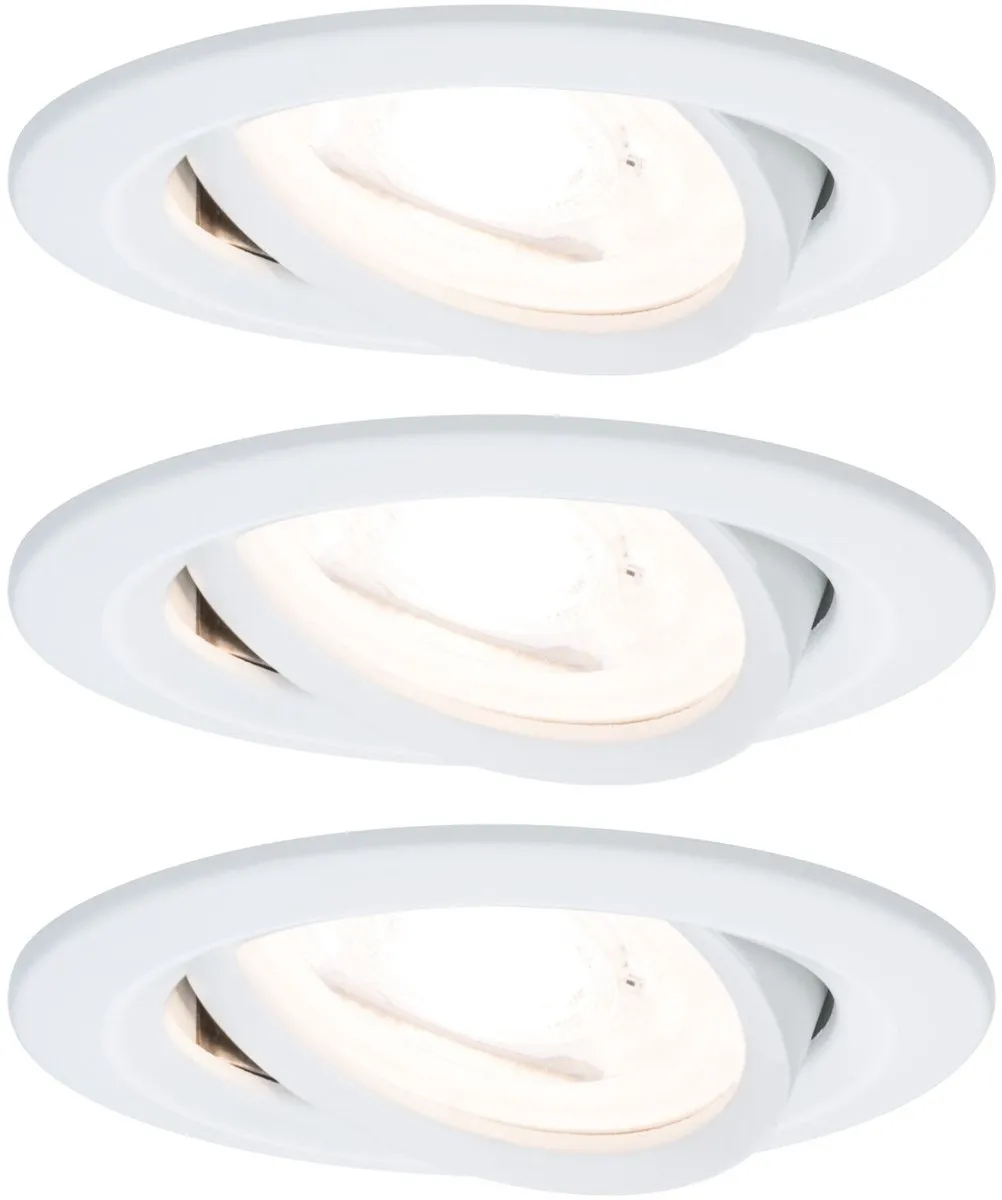 Paulmann Nova LED Inbouwlamp Basisset 3x6,5W 460lm 2700K - 84mm Wit mat