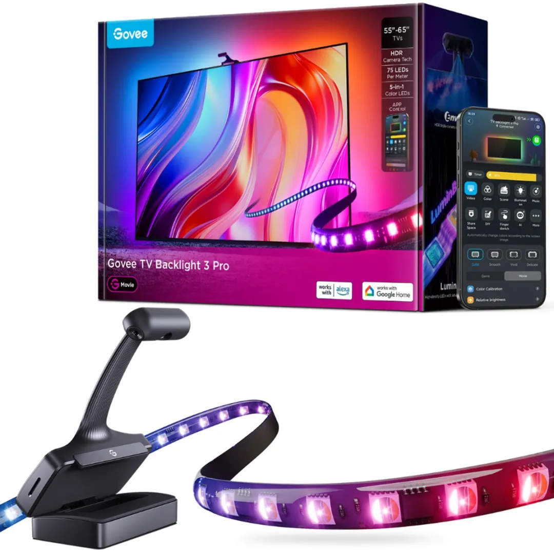 Govee TV Backlight 3 Pro LED-strip - 270 RGBW LED's - 4W per punt - Zwart