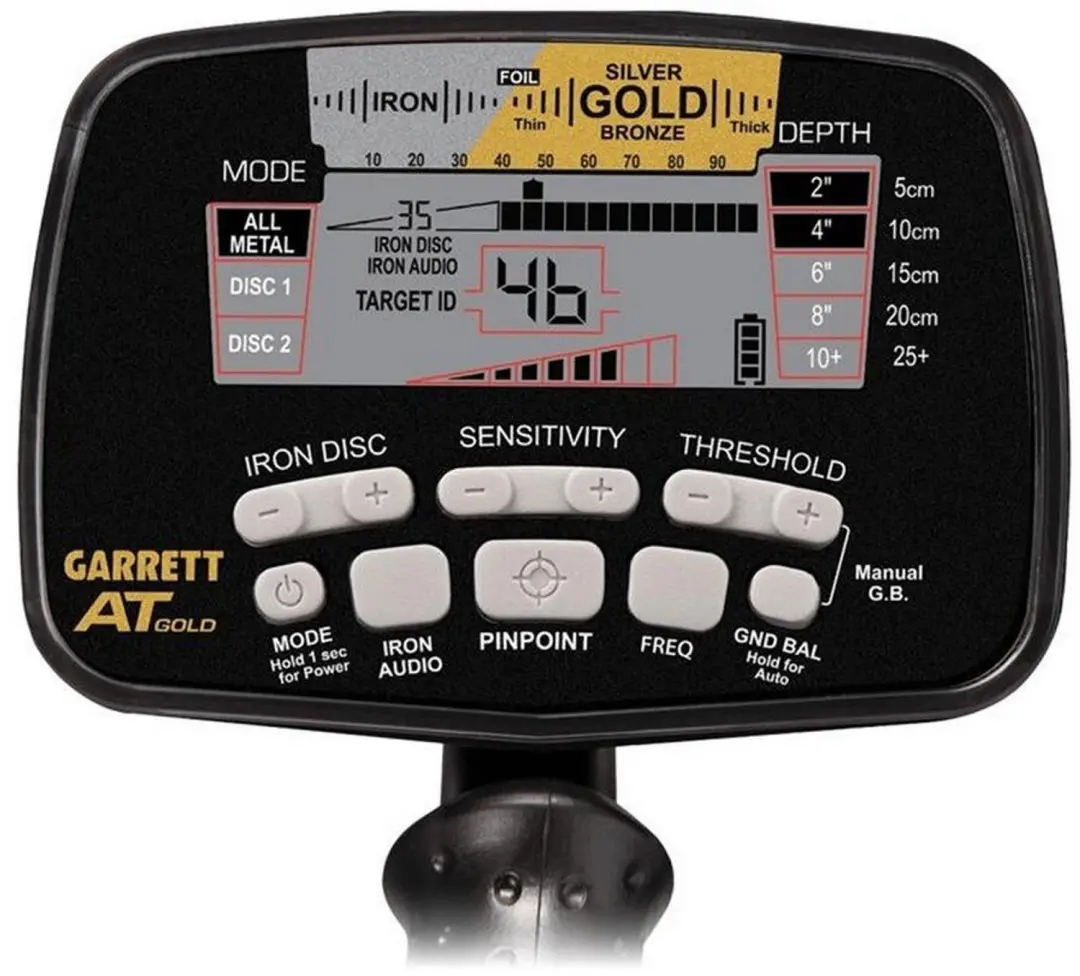Garrett AT-Gold Metaaldetector - 20cm Zoekspoel - afbeelding 3 van 6