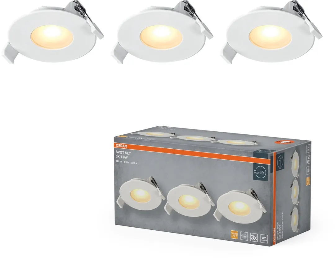 Osram Spot Set LED Inbouwspot 4,9W 200lm 2700K