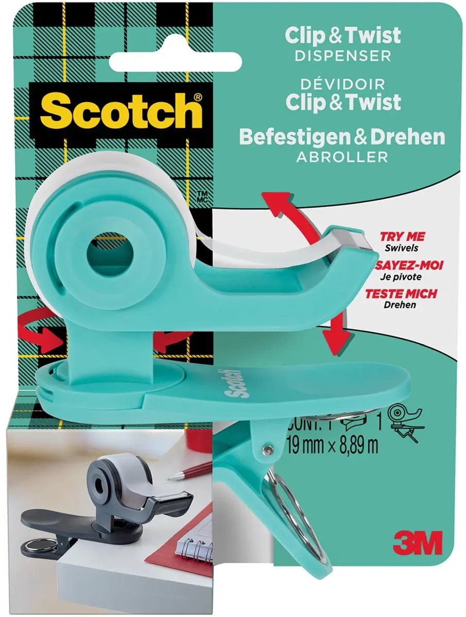 3M Scotch Clip & Twist Tafeldispenser