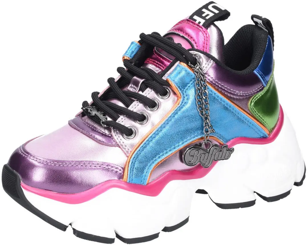 Buffalo dames veterschoenen metallic maat 37
