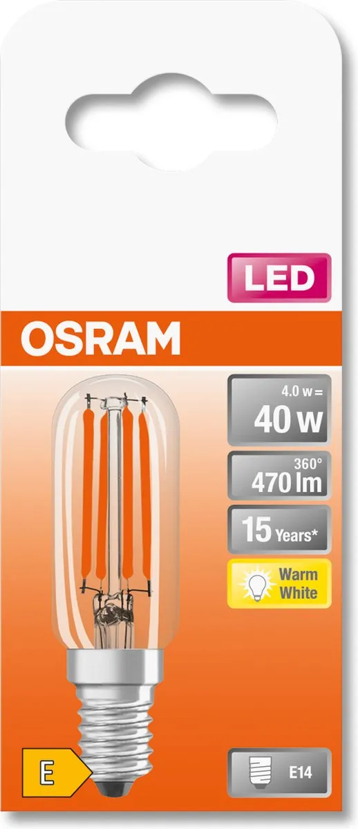 Osram LED Koelkastlampje E14 4,2W 470lm Warm Wit - Helder - afbeelding 6 van 6