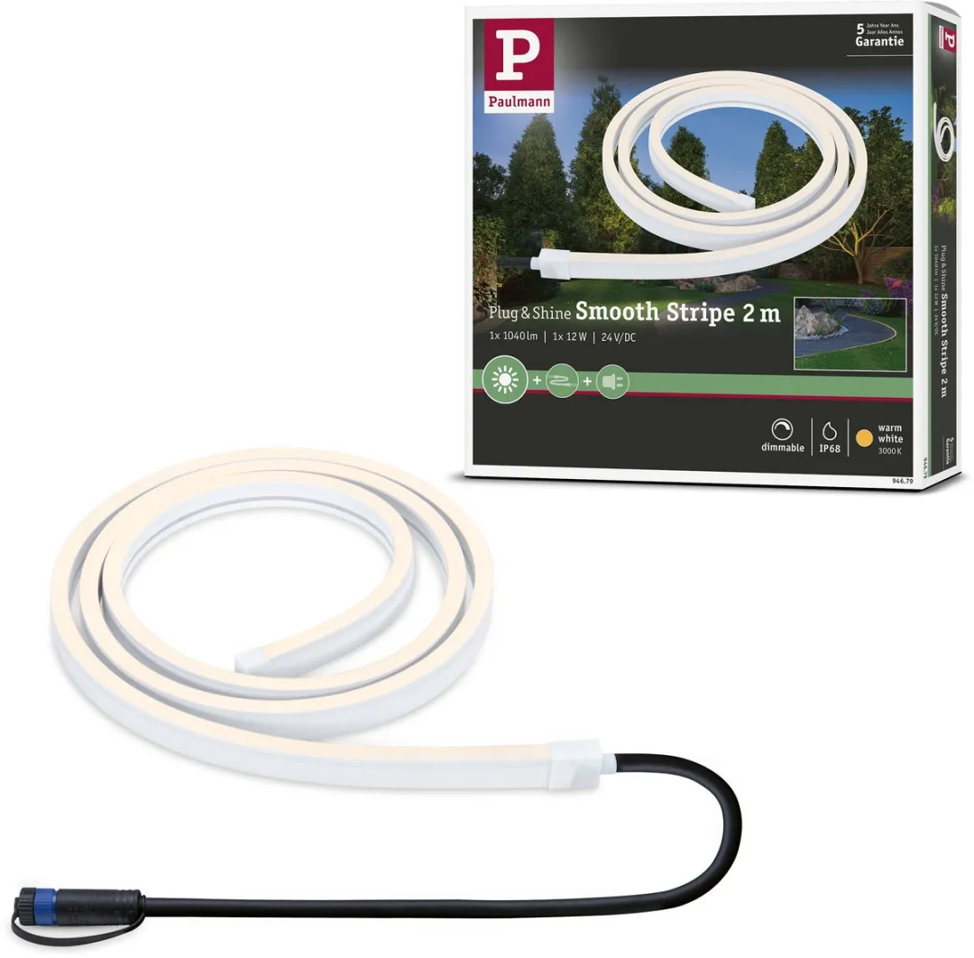 Plug & Shine LED Strip Smooth Afzonderlijke strip IP68 3000K 12W Wit