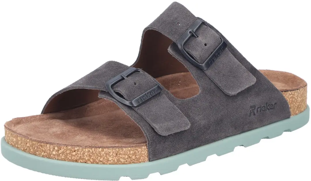 Rieker heren slippers grijs maat 41