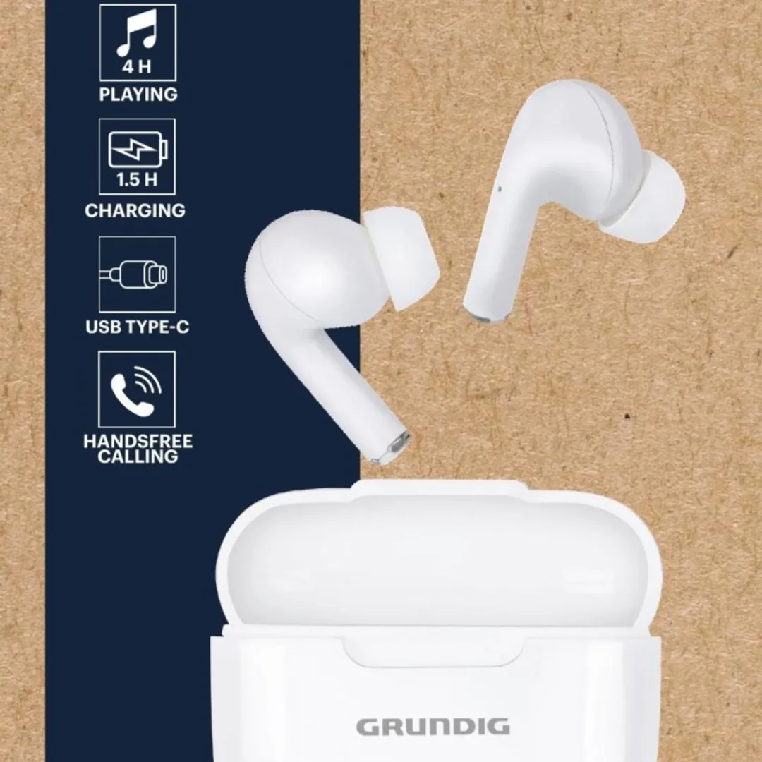 Grundig MEGREL5680/0033 Draadloze Oordopjes - Wit