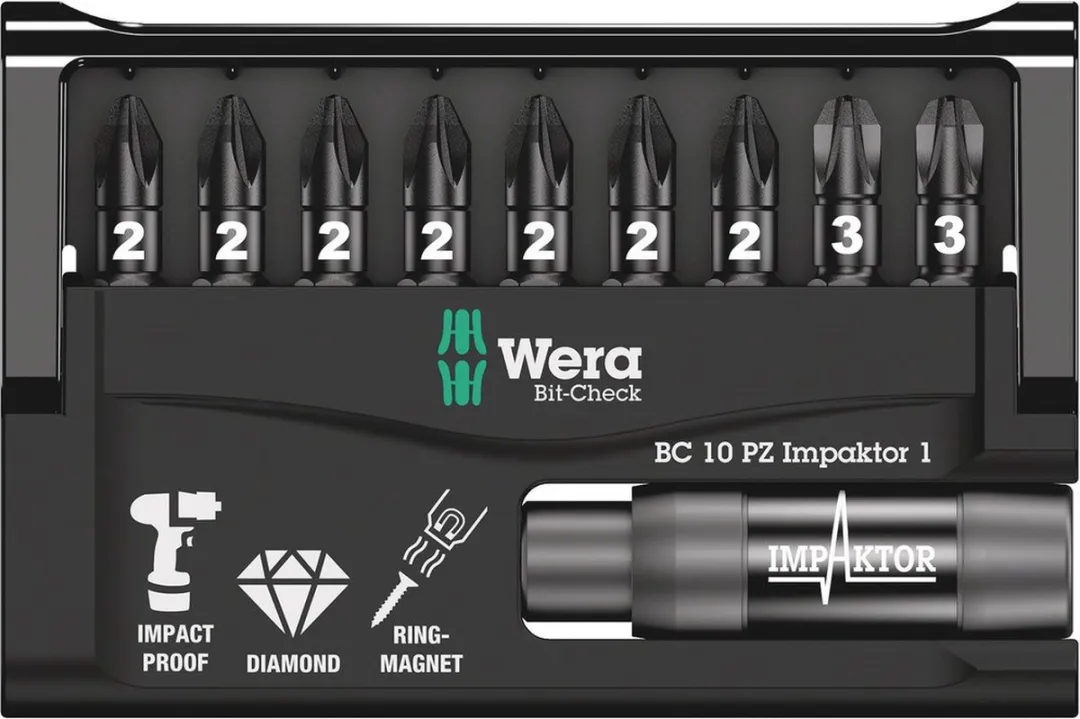 Wera 5057684001 Bitcheck Impaktor Bitverzameling - 9-delig