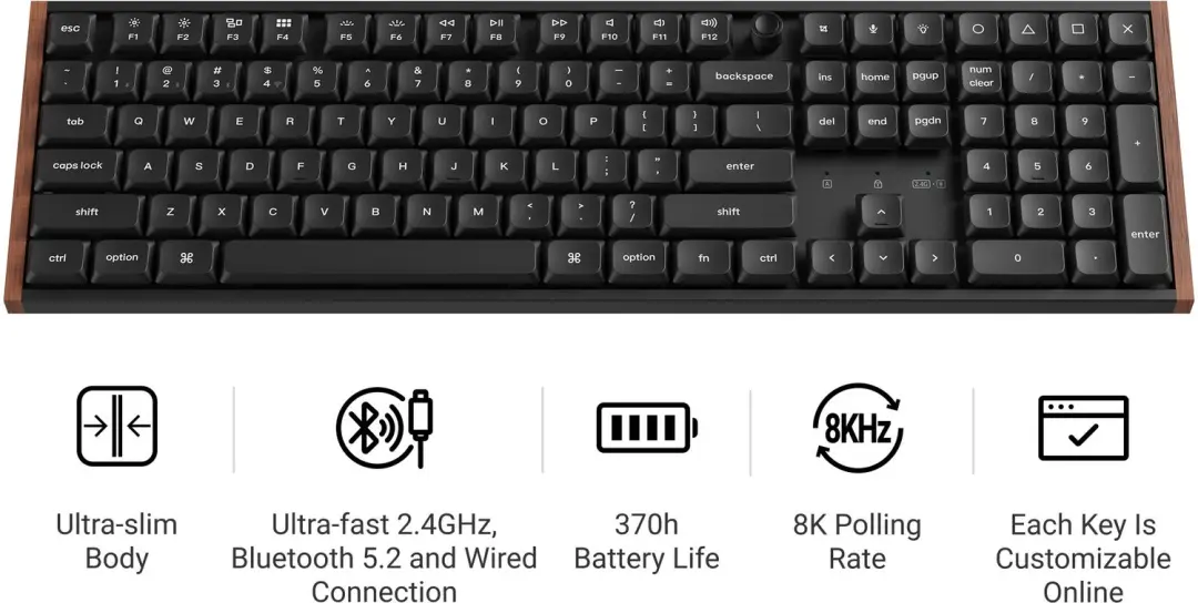 Keychron K5 Ultra 8K K5U-H3 Toetsenbord - Zwart - afbeelding 3 van 6