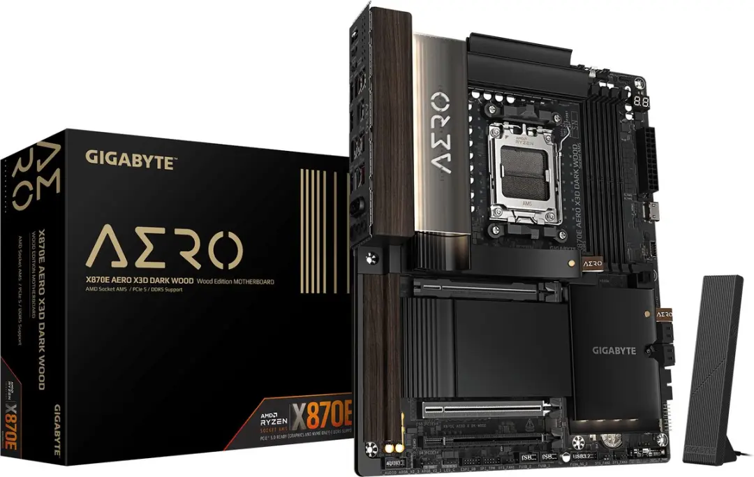 GIGABYTE X870E AERO X3D DARK WOOD Moederbord