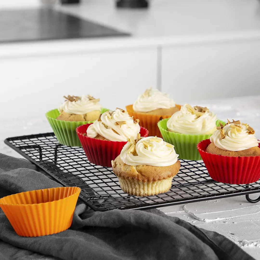 Princess 182012 Airfryer Accessoireset 10-delig - Accessoire voor heteluchtfriteuse - Grillrek - Pizzapan - Muffinset - Bakblik - Siliconen onderzetter - diameter 19,8 cm