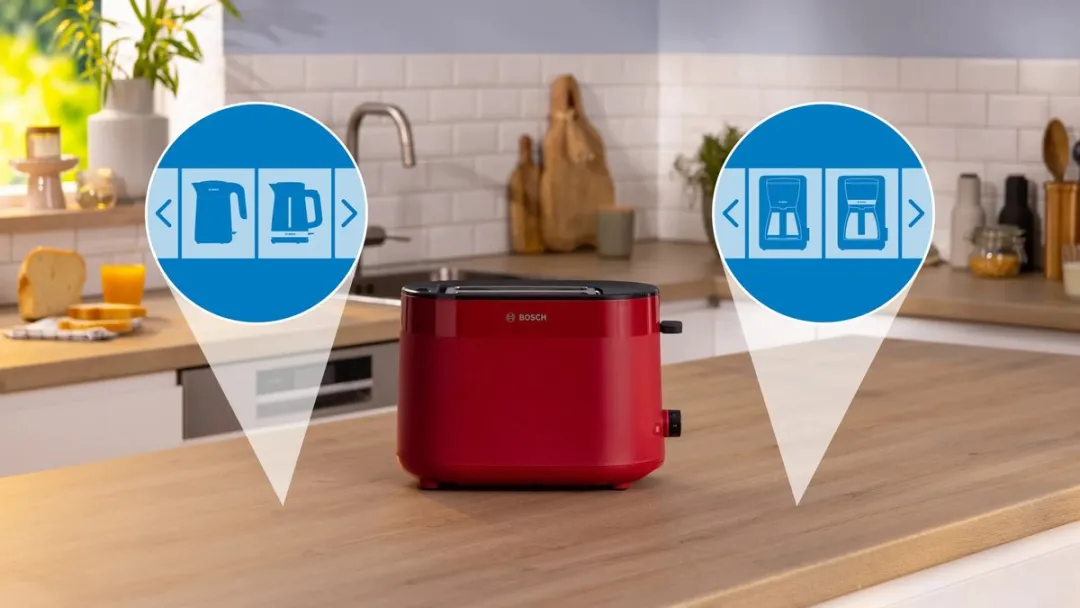 Bosch Tat2M124 MyMoment Broodrooster 2 Sneden 950W - Rood