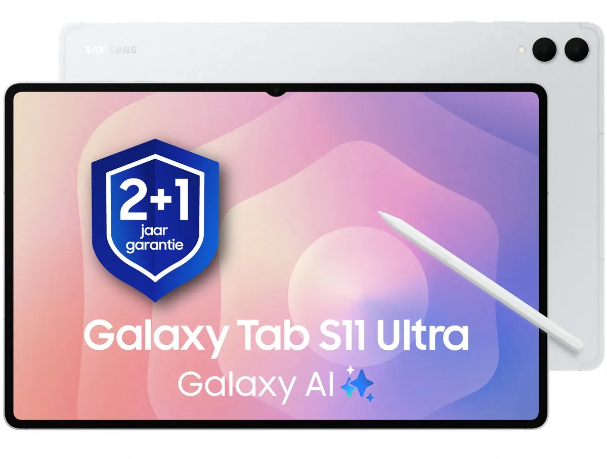 Samsung Galaxy Tab S11 Ultra - 512GB - Silver + 1 jaar extra garantie