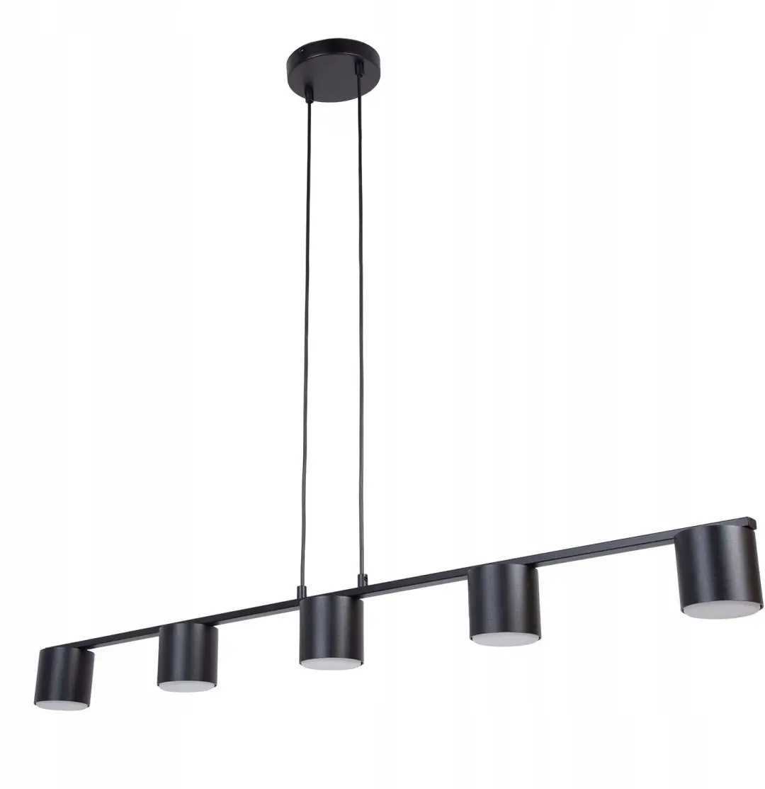 Mila 5 Zwarte Metalen Hanglamp Sigma