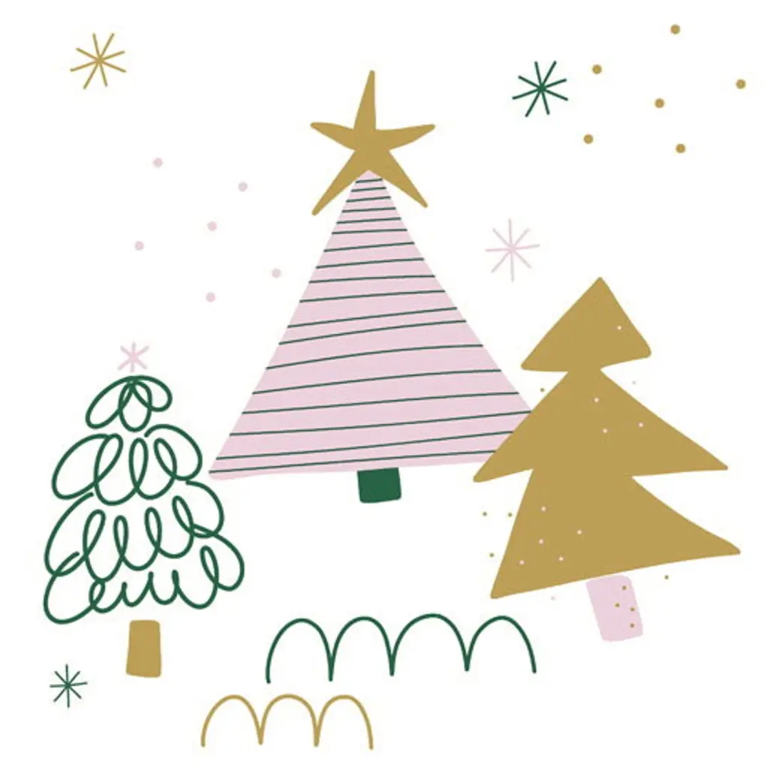 Servet l33b33 cm three trees 20st Duni
