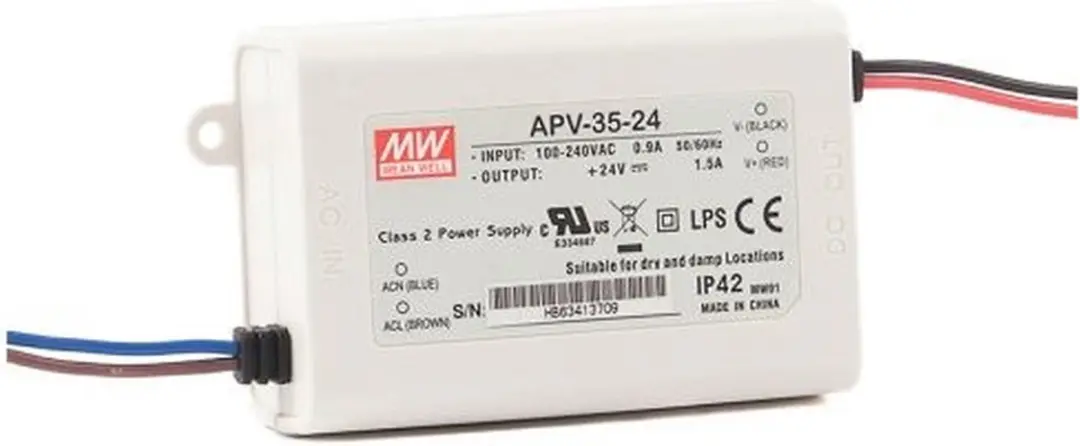 Mean Well LED Trafo 35W 24V DC 1500mA IP30 CV