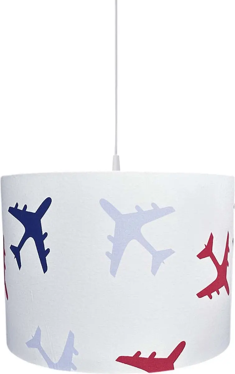 BINK Bedding Hanglamp/Lampenkap Planes blauw 30 cm inclusief pendel