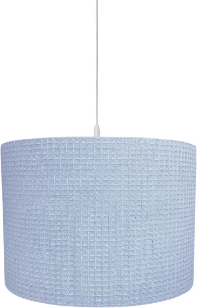 BINK Bedding Hanglamp/Lampenkap Pique Wafel Blue 30 cm inclusief pendel