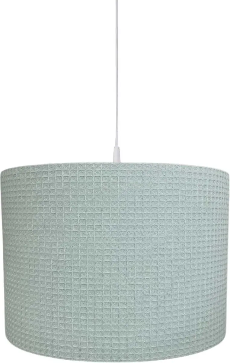 BINK Bedding Hanglamp/Lampenkap Pique Wafel Olijf 30 cm inclusief pendel