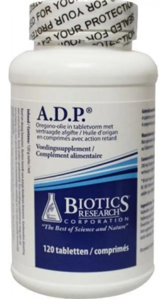 Biotics A.D.P. Oregano Emulsie 120 tabletten - afbeelding 5 van 6