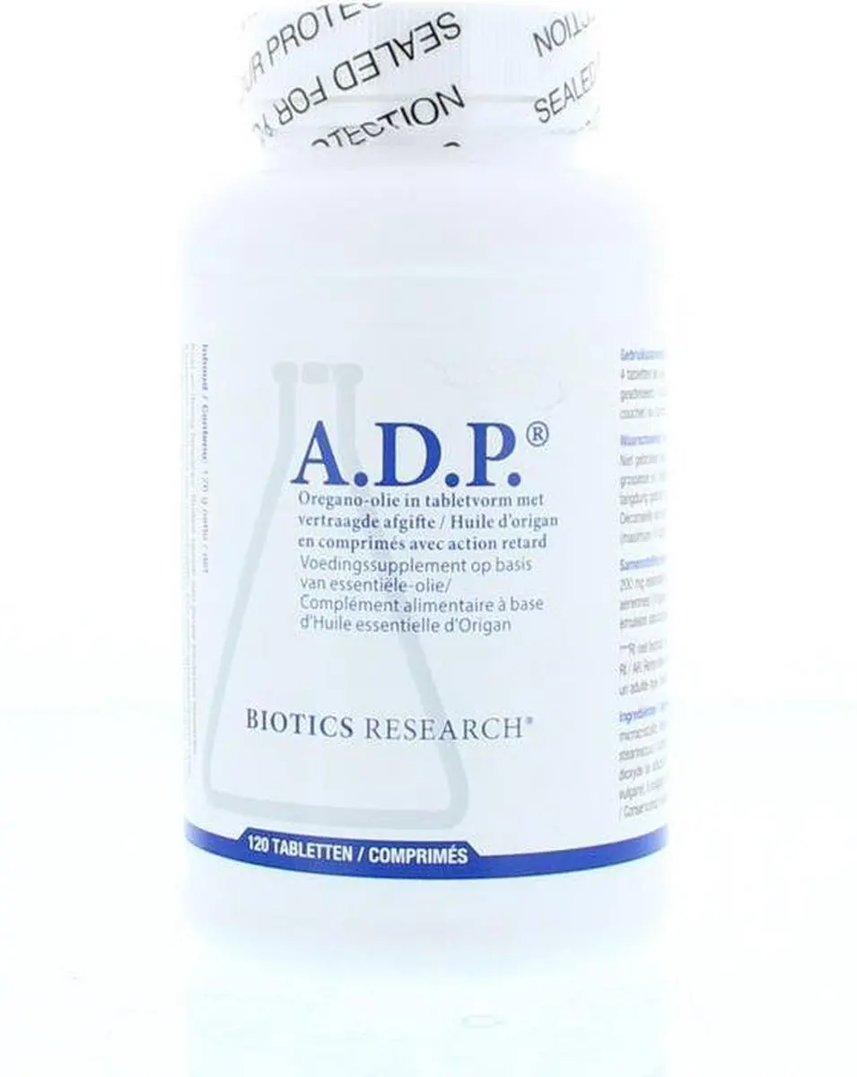 Biotics A.D.P. Oregano Emulsie 120 tabletten - afbeelding 4 van 6