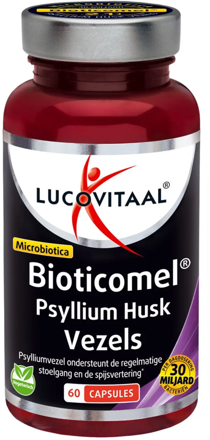 Lucovitaal Psyllium Husk Vezels Bioticomel 60 capsules