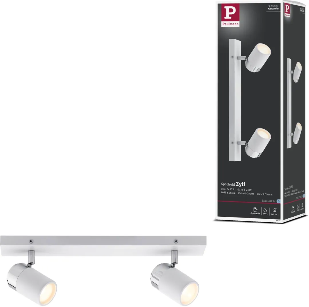 Paulmann Spotlight Zyli IP44 GU10 2x10W Dimbare Spot