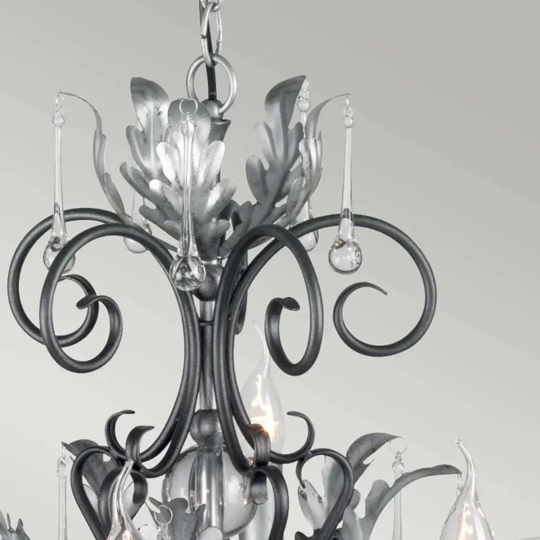 Elstead Lighting Kroonluchter 10x E14 - Black Silver Patina - afbeelding 2 van 5