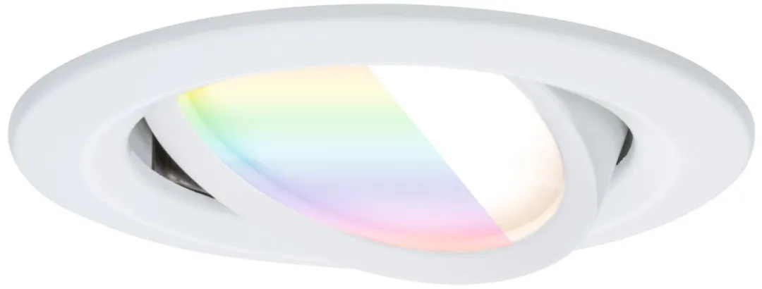 Paulmann Nova Coin LED-inbouwlamp 84mm RGBW+ 3x6W - 1500lm - Wit mat