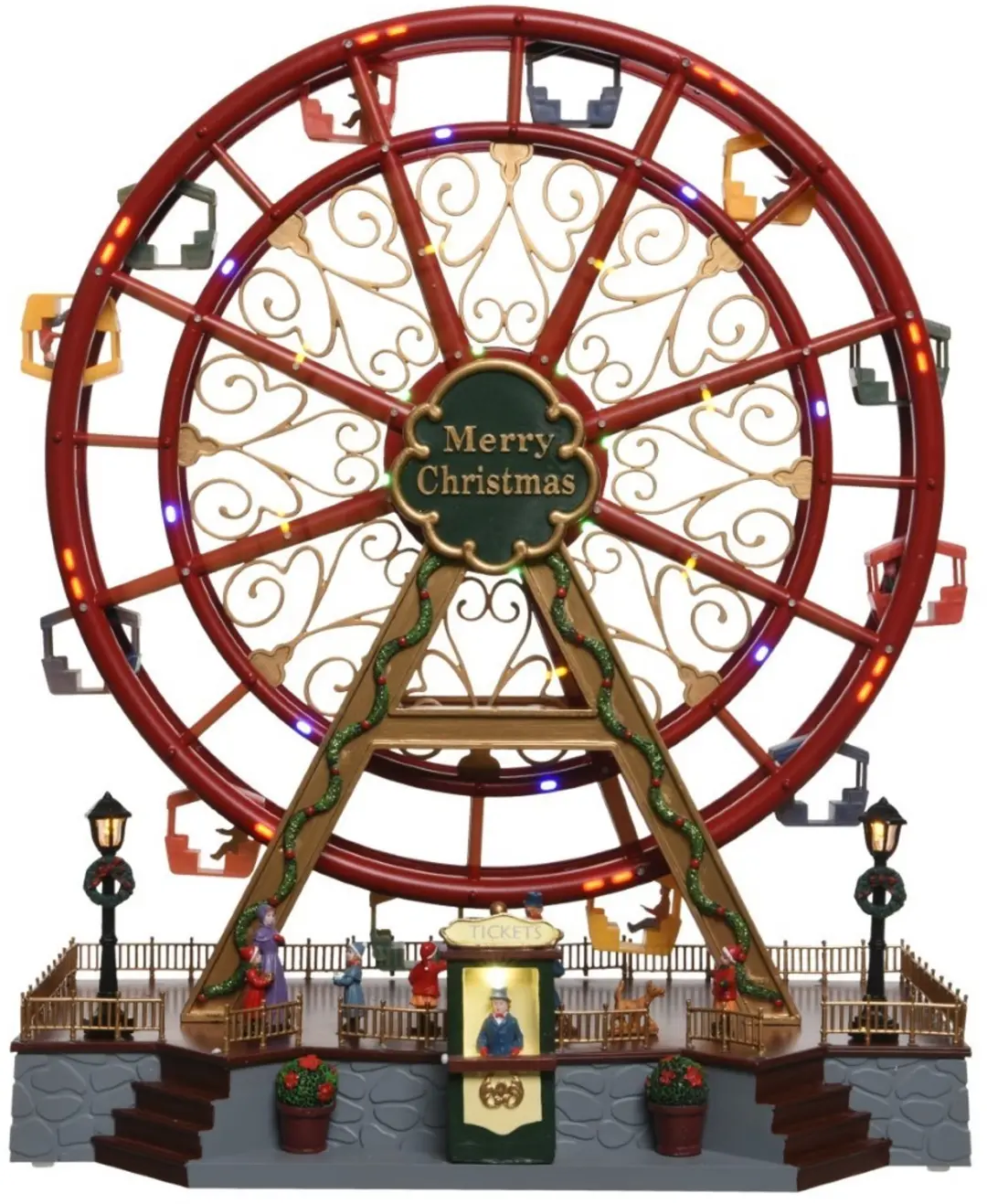 Decoratieve figuren Lumineo Licht Bewegings Kerstmis 37 x 21 x 45 cm