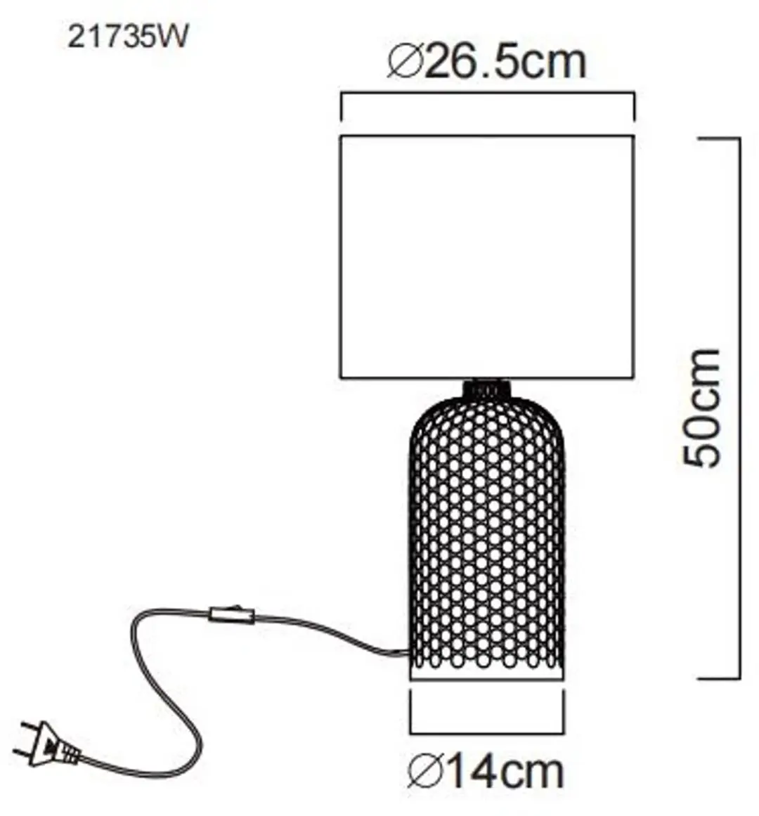 Globo Design schemerlamp Sofia wit - 21735W - afbeelding 5 van 6