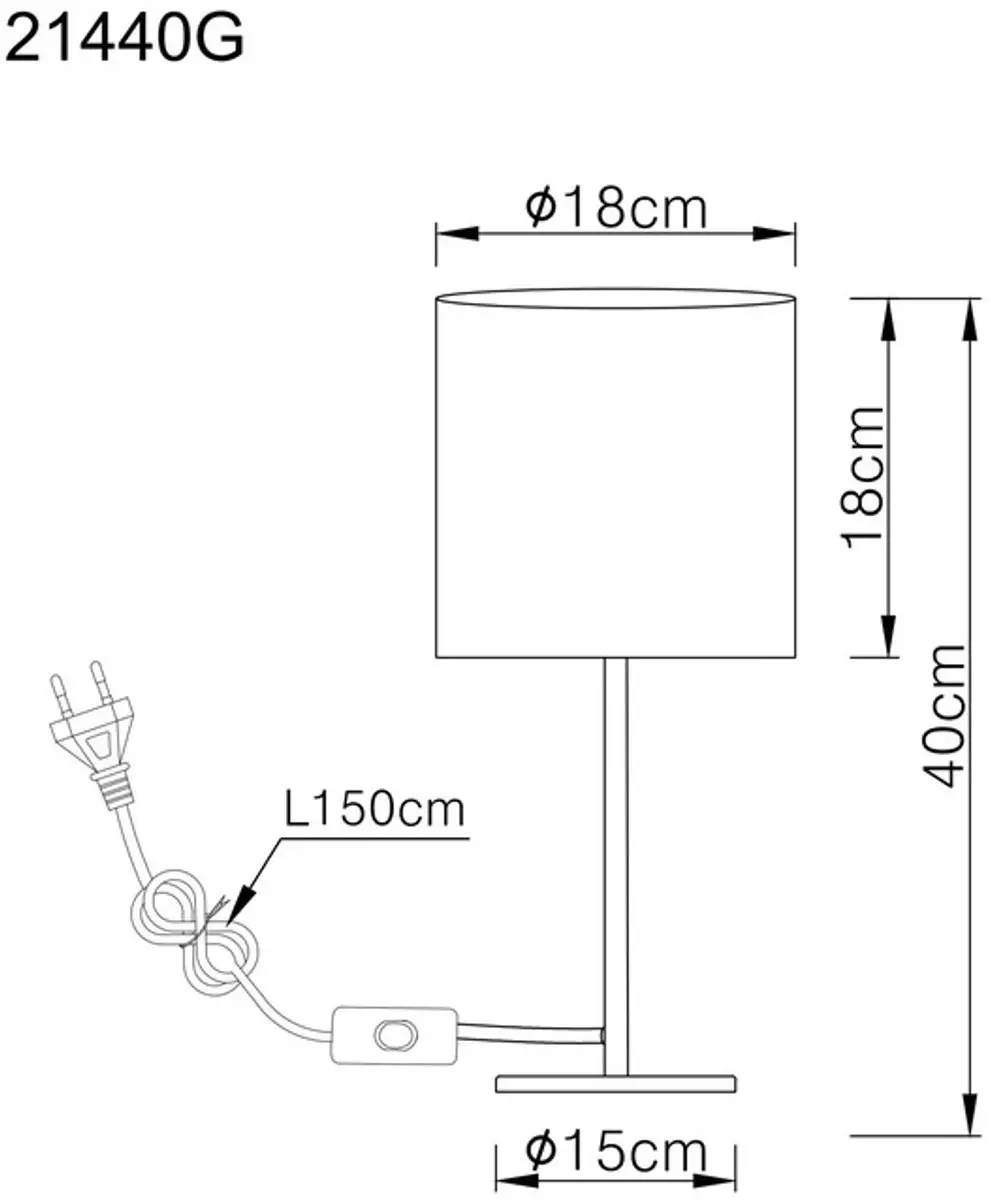 Globo Benson 21440G Tafellamp - Nikkel - afbeelding 4 van 6