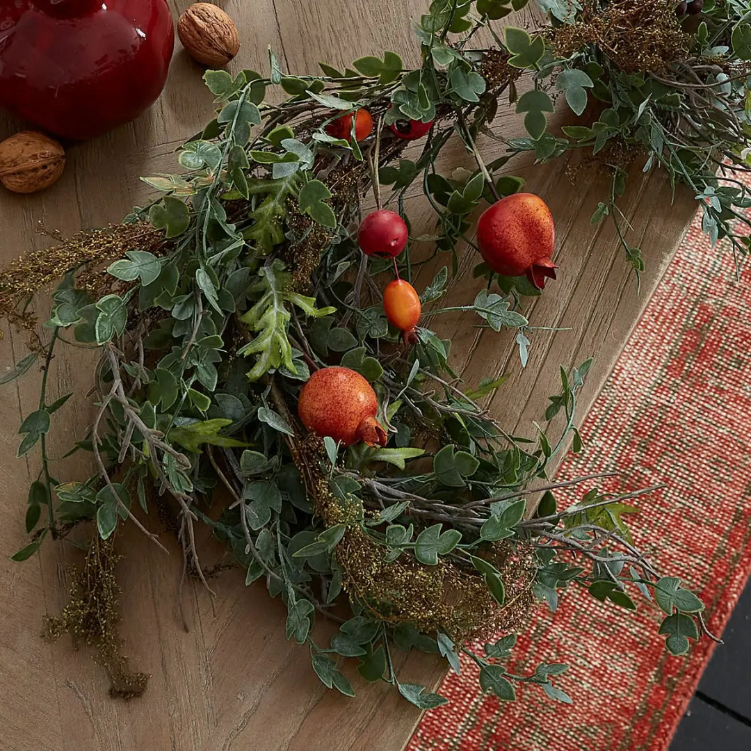 Loberon Guirlande Karidah - Groen/Rood - afbeelding 2 van 3
