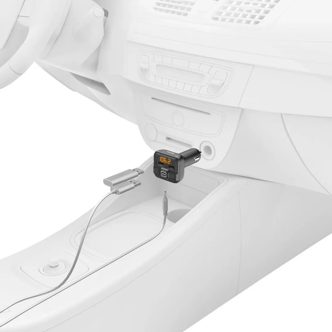 Hama FM-zender - AUX/USB - 3,5mm Jack - Auto - Zwart - afbeelding 5 van 5